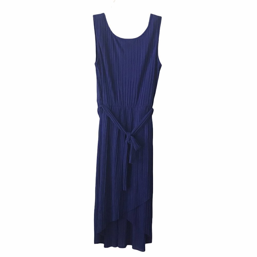 Donna Ricco New York Sleeveless Accordion Pleats High Low Cocktail Dress